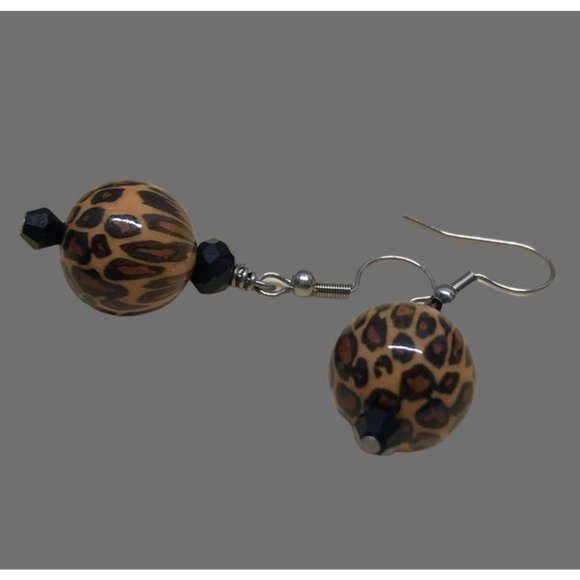 Animal Print Light Weight Dangle Earrings Stainles - Picture 3 of 8